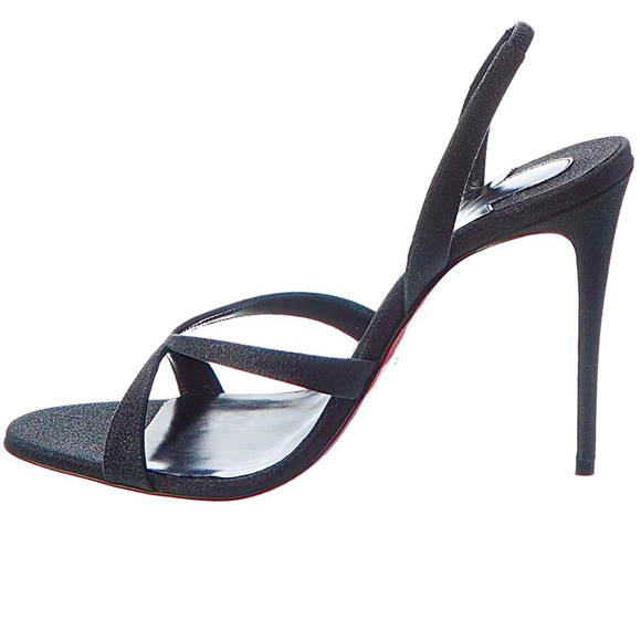 Christian Louboutin Emilie 100 Leather Slingback Sandal Heels Brand New - Picture 2 of 3